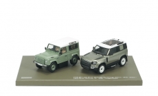 Defender 90 -Heritage Edition 2015 Green/ Defender 90 2020 Pangea Green 1/43