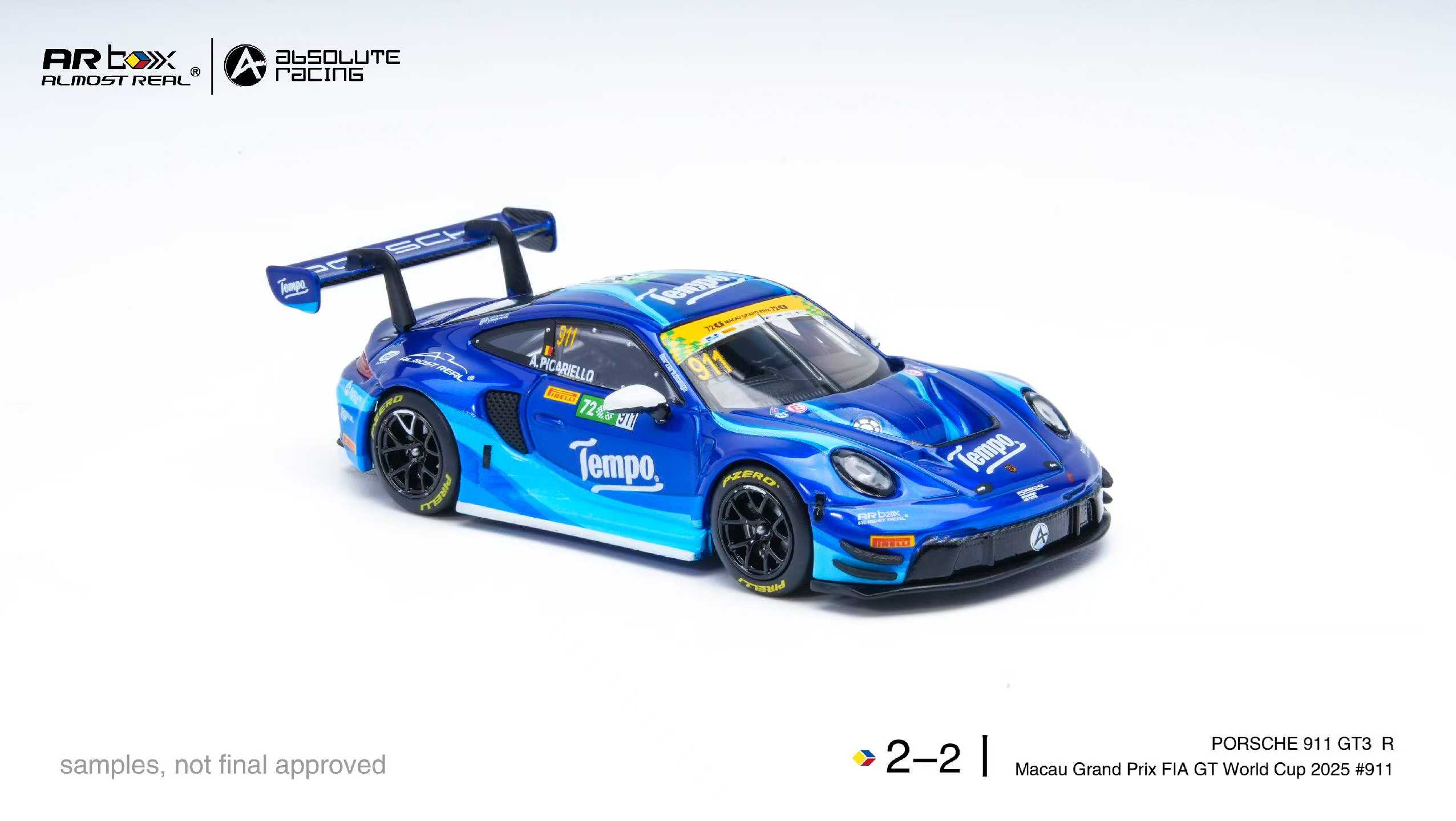 Porsche 911 GT3 R - Macau FIA GT World Cup 2025 #911 1/64